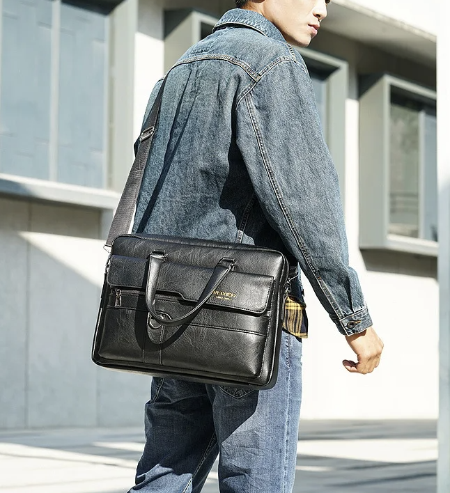 Pasta Em Couro Rachado Premium Executiva Luxo Sartong Kruje®