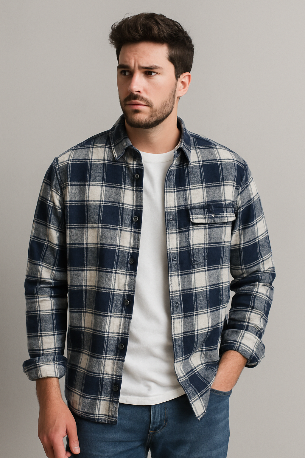 Camisa Flanelada Casual Sartong San Altea®