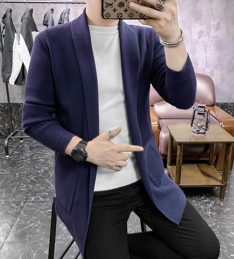 Cardigan Masculino Algodão Elastano Premium Clássico Casual Elegante Sartong Orange®