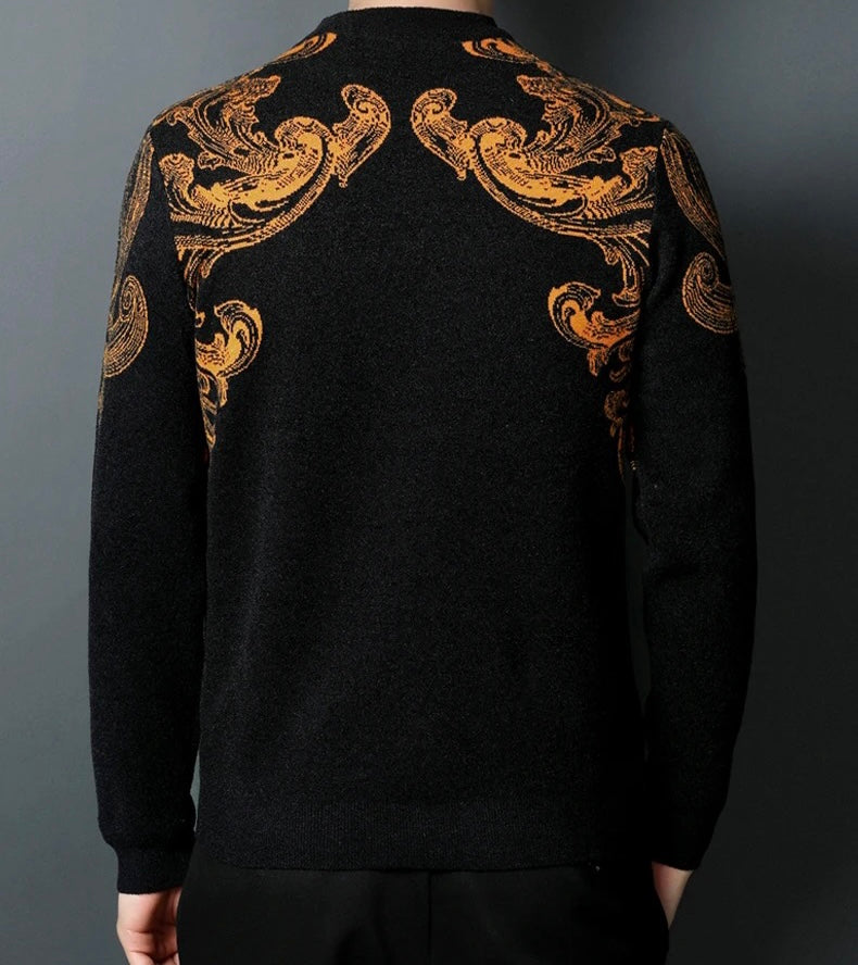 Suéter Masculino Clássico Tricô Premium Artesanal Autêntico Elegante Atemporal de Luxo Sartong Spiez®