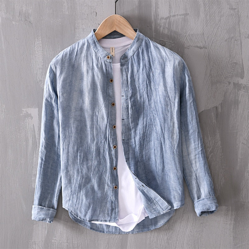 Camisa Social Linho Puro Extra Macio Premium Slim Fit Corte Italiano Atemporal Sartong San Sebastián®