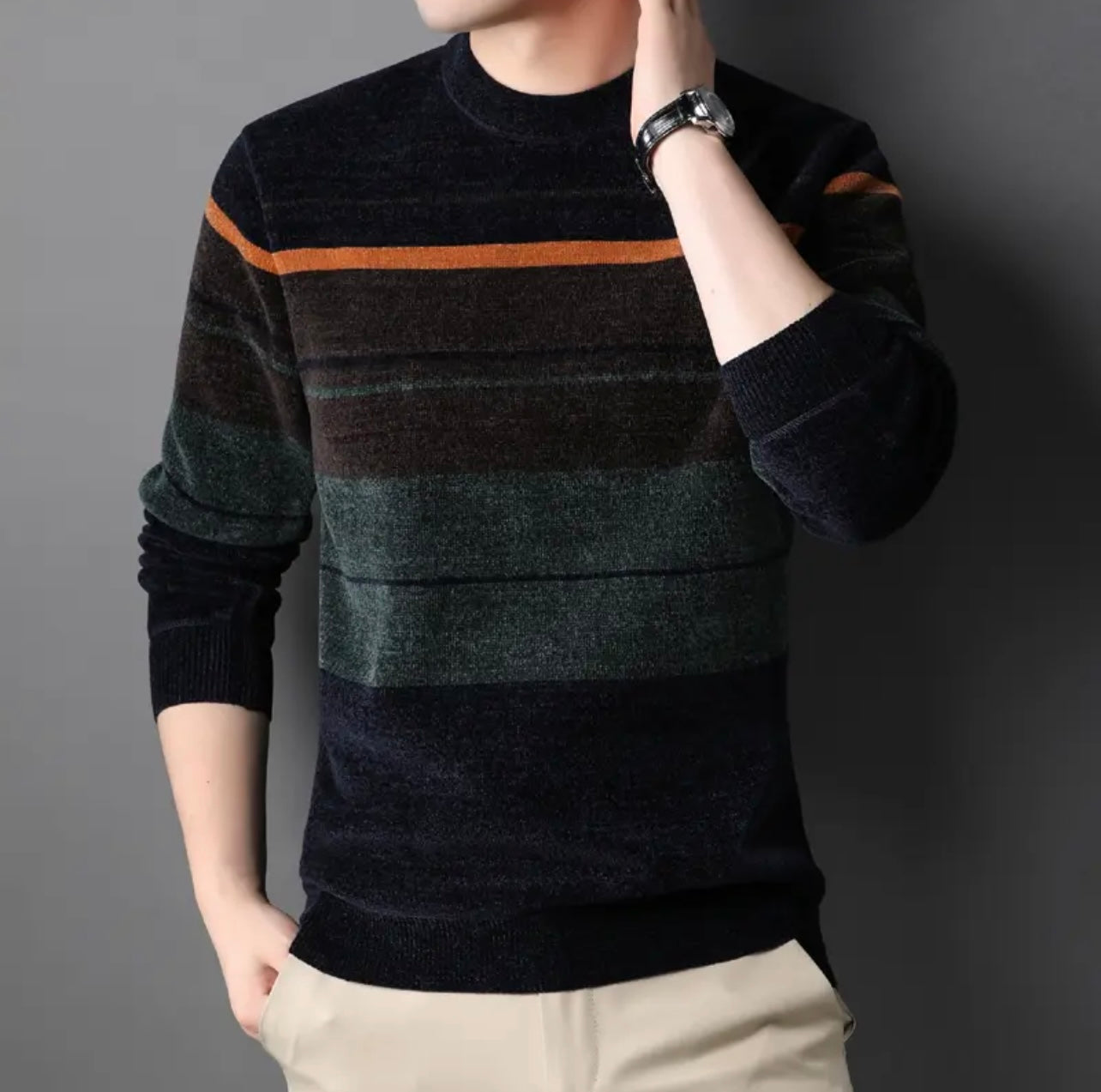 Suéter Tricô Tradicional Luxo Masculino Clássico Sartong Valdsere®