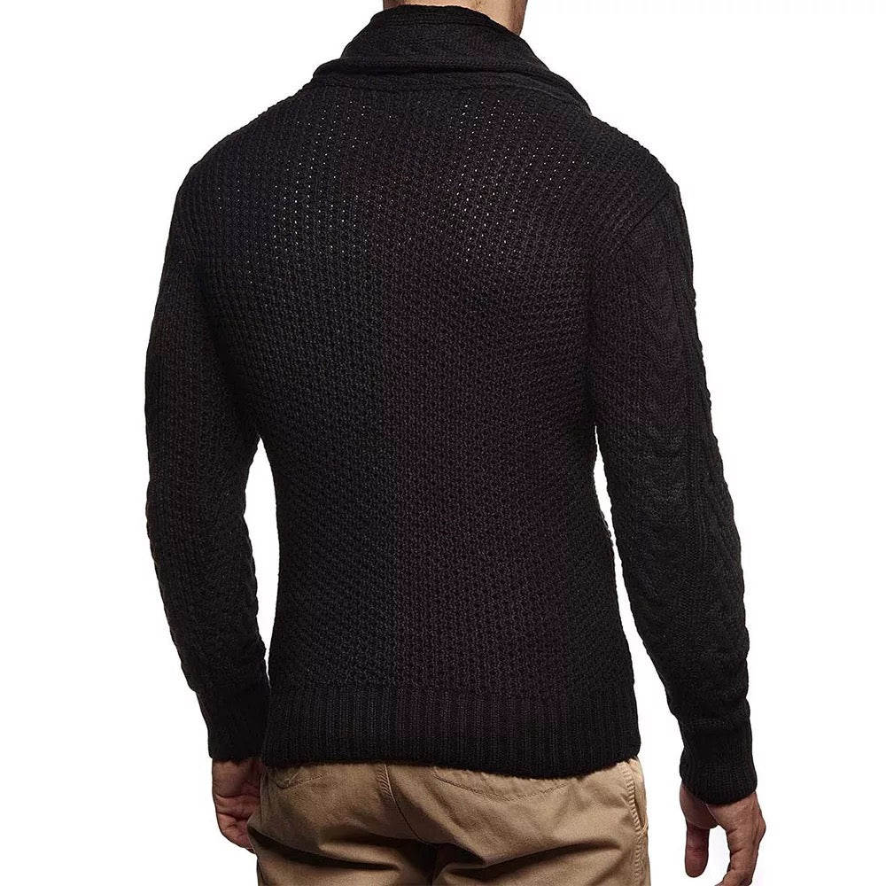 Suéter Masculino Premium Tricô Artesanal de Alta Costura Internacional Elegante Atemporal Sartong Canberra®