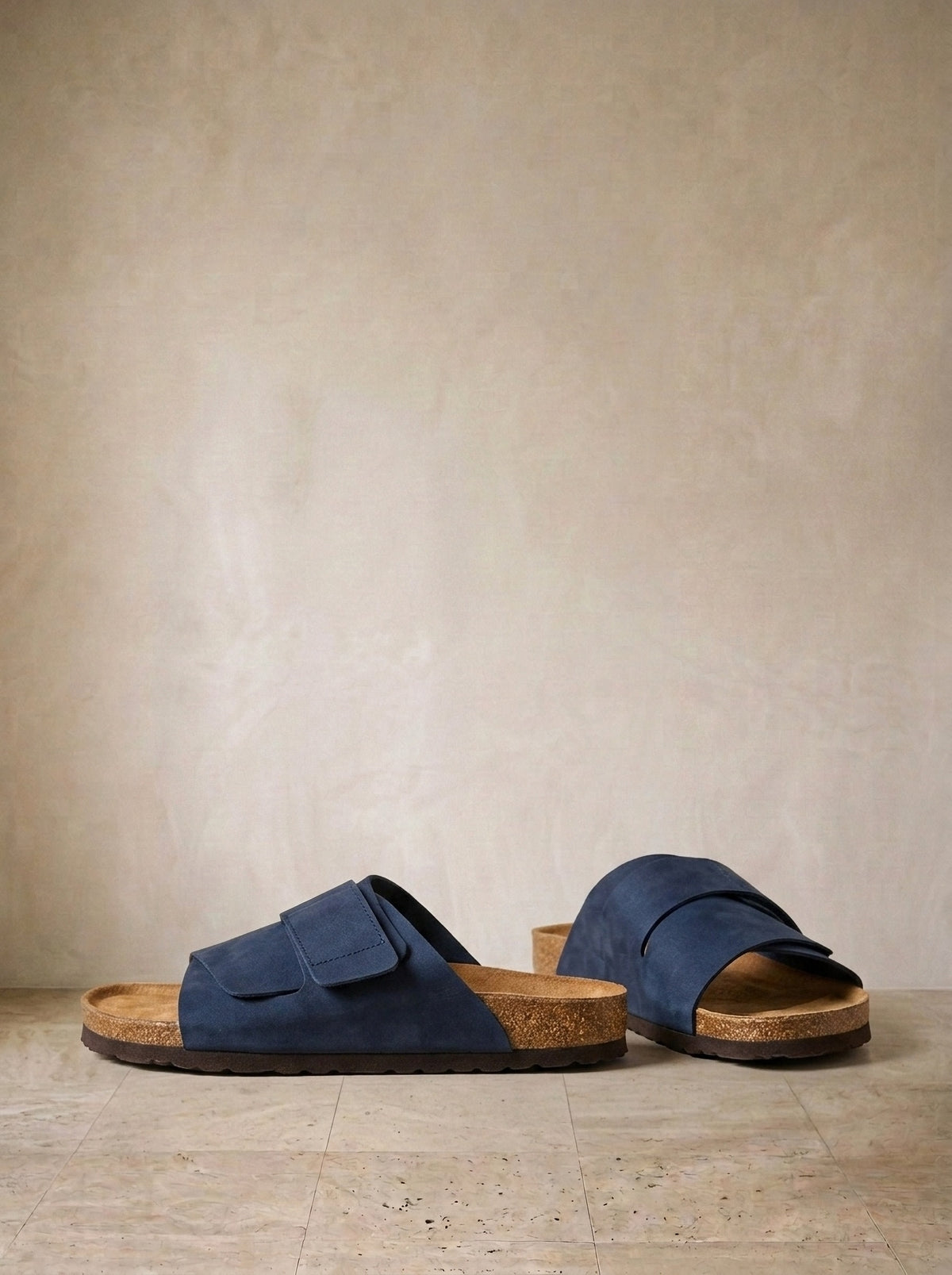 Azul | Slide de cortiça Alba azul – par de lado, foto de produto