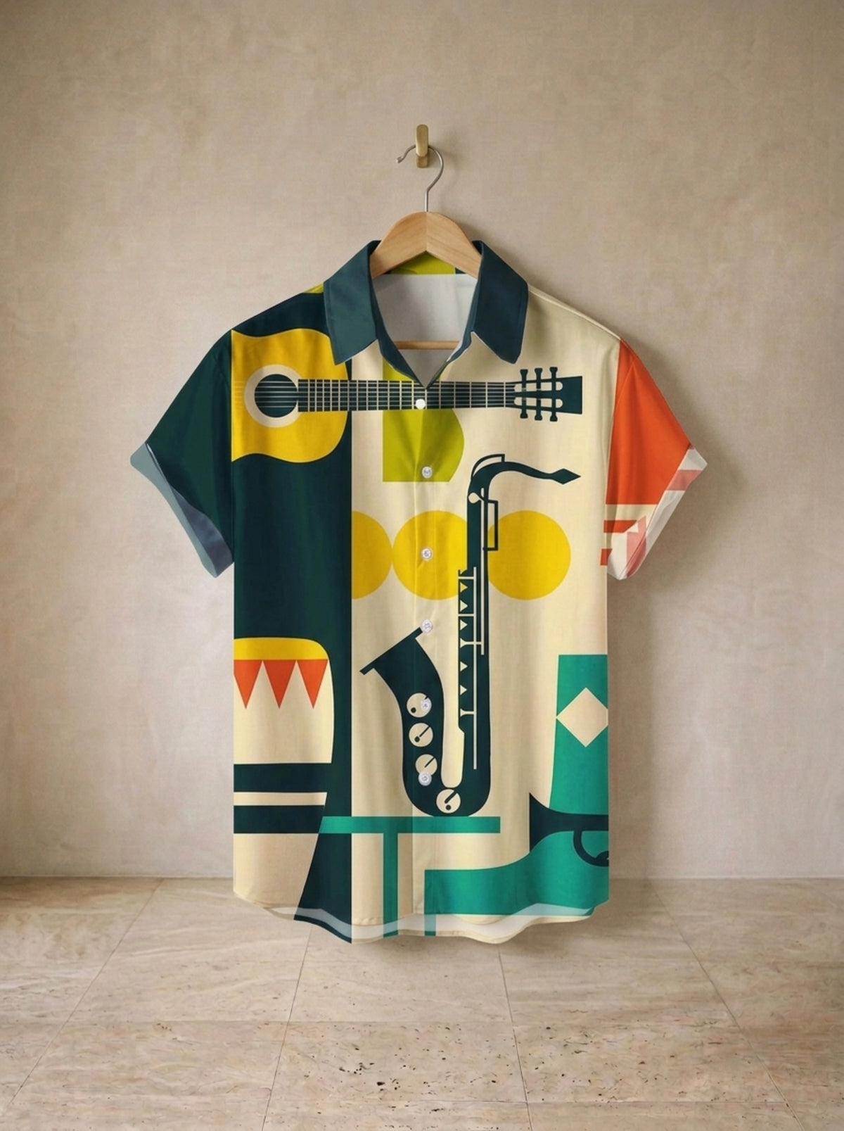 Camisa estampa jazz Birmingham – peça sozinha, foto de produto