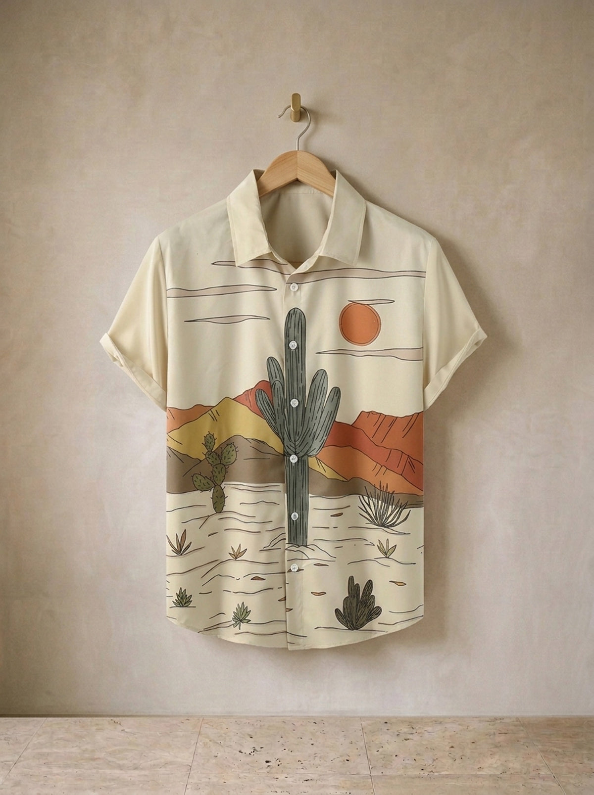 Camisa estampa deserto Caen – peça sozinha, foto de produto