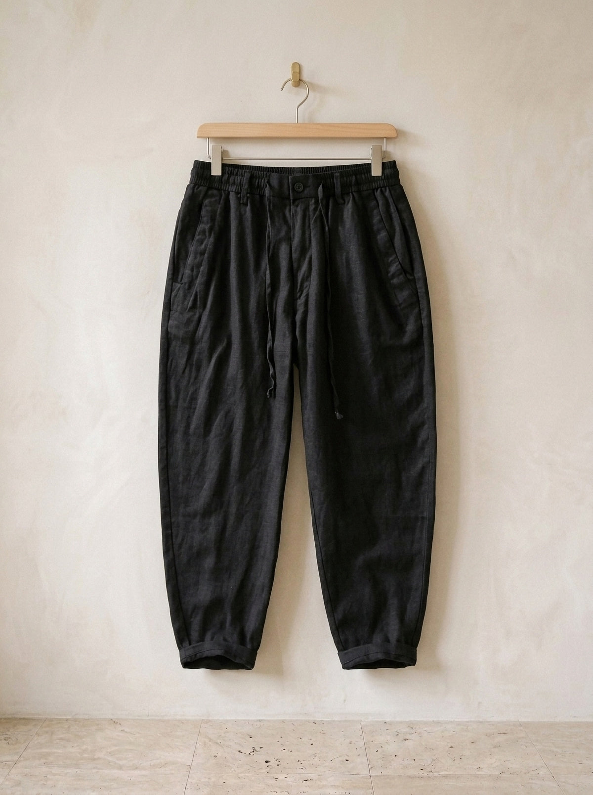 Preto | Calça de linho Debrecen preto – peça sozinha, foto de produto