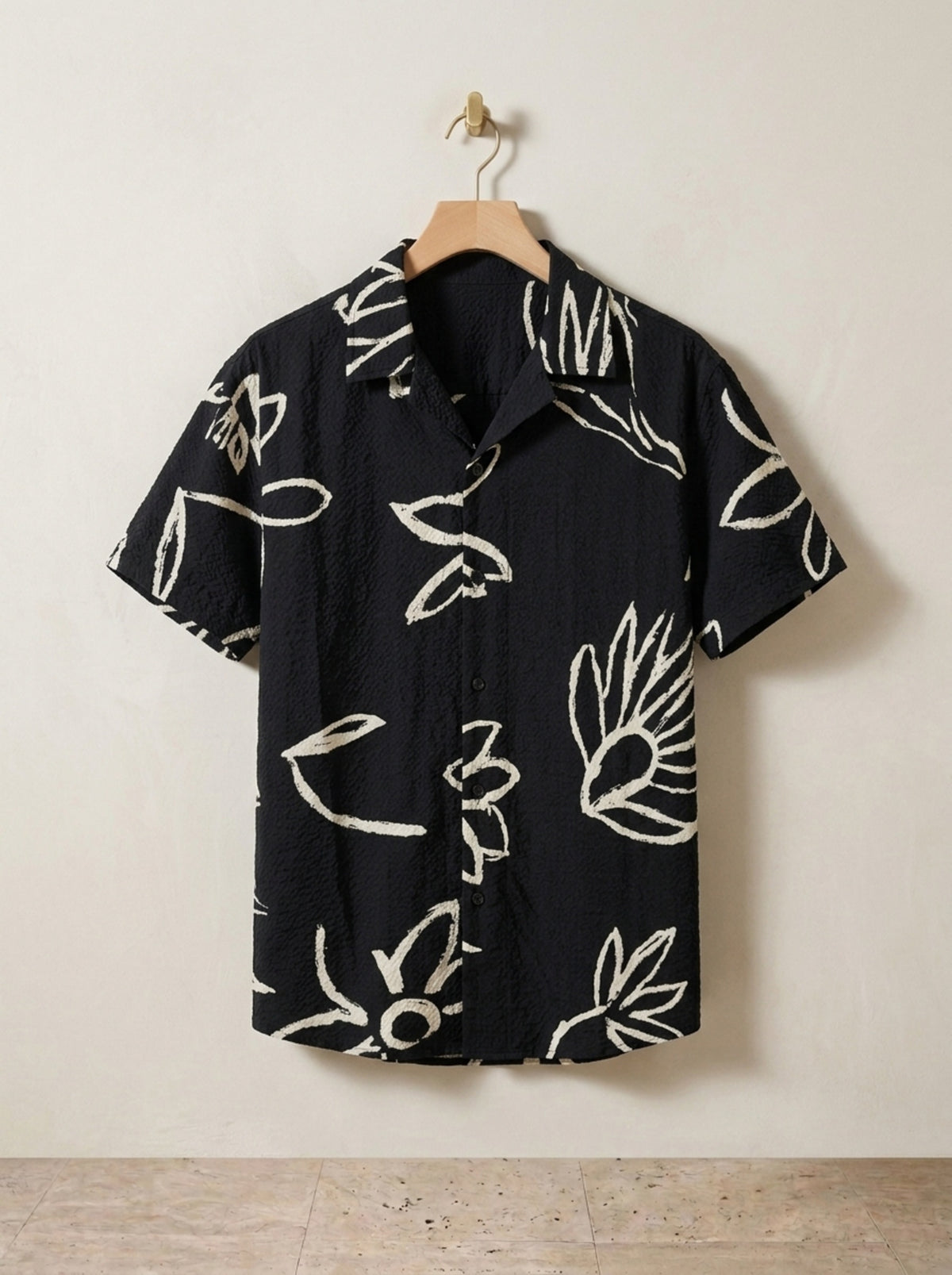 Preto | Camisa estampada floral Hallstatt preto – peça sozinha, foto de produto