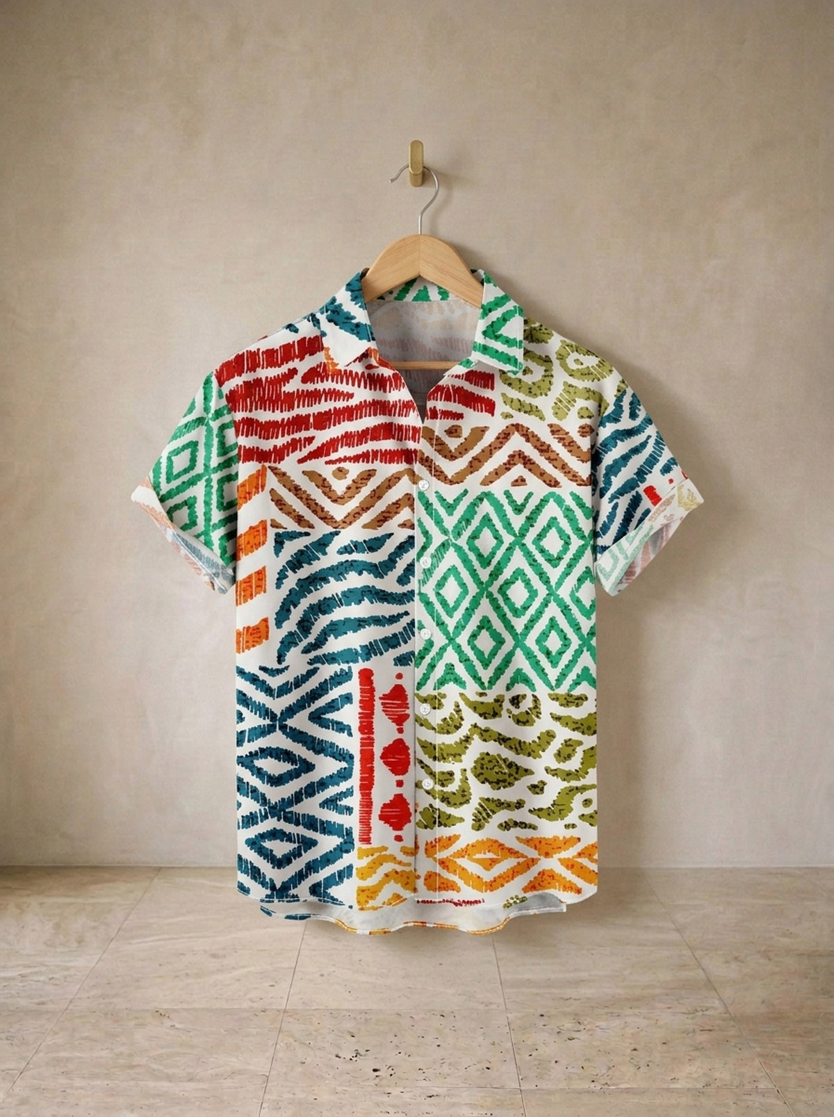 Camisa estampa geométrica Ronda – peça sozinha, foto de produto