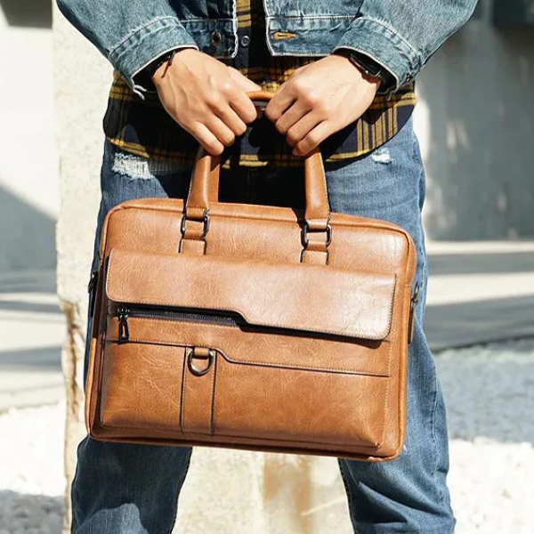 Pasta Em Couro Rachado Premium Executiva Luxo Sartong Kruje®