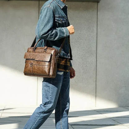 Pasta Em Couro Rachado Premium Executiva Luxo Sartong Kruje®