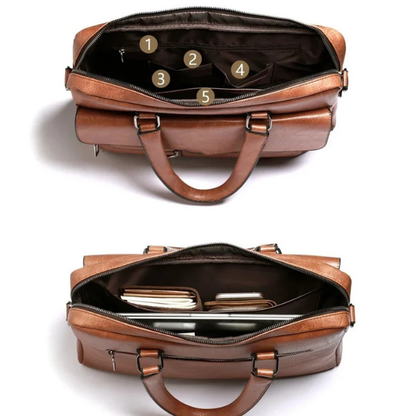 Pasta Em Couro Rachado Premium Executiva Luxo Sartong Kruje®