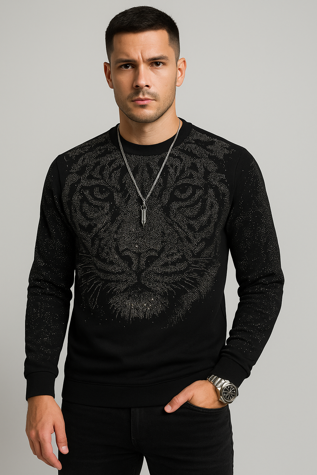 Suéter Masculino Clássico de Luxo Algodão Premium Fio Puro Sartong Austin®