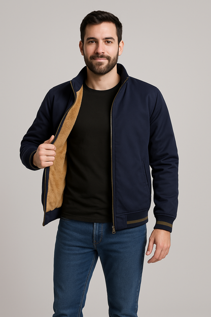 Jaqueta Masculina Clássica Elegante em Algodão Poliéster e Lã Sartong Visby®