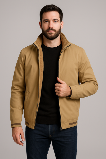 Jaqueta Masculina Clássica Elegante em Algodão Poliéster e Lã Sartong Visby®