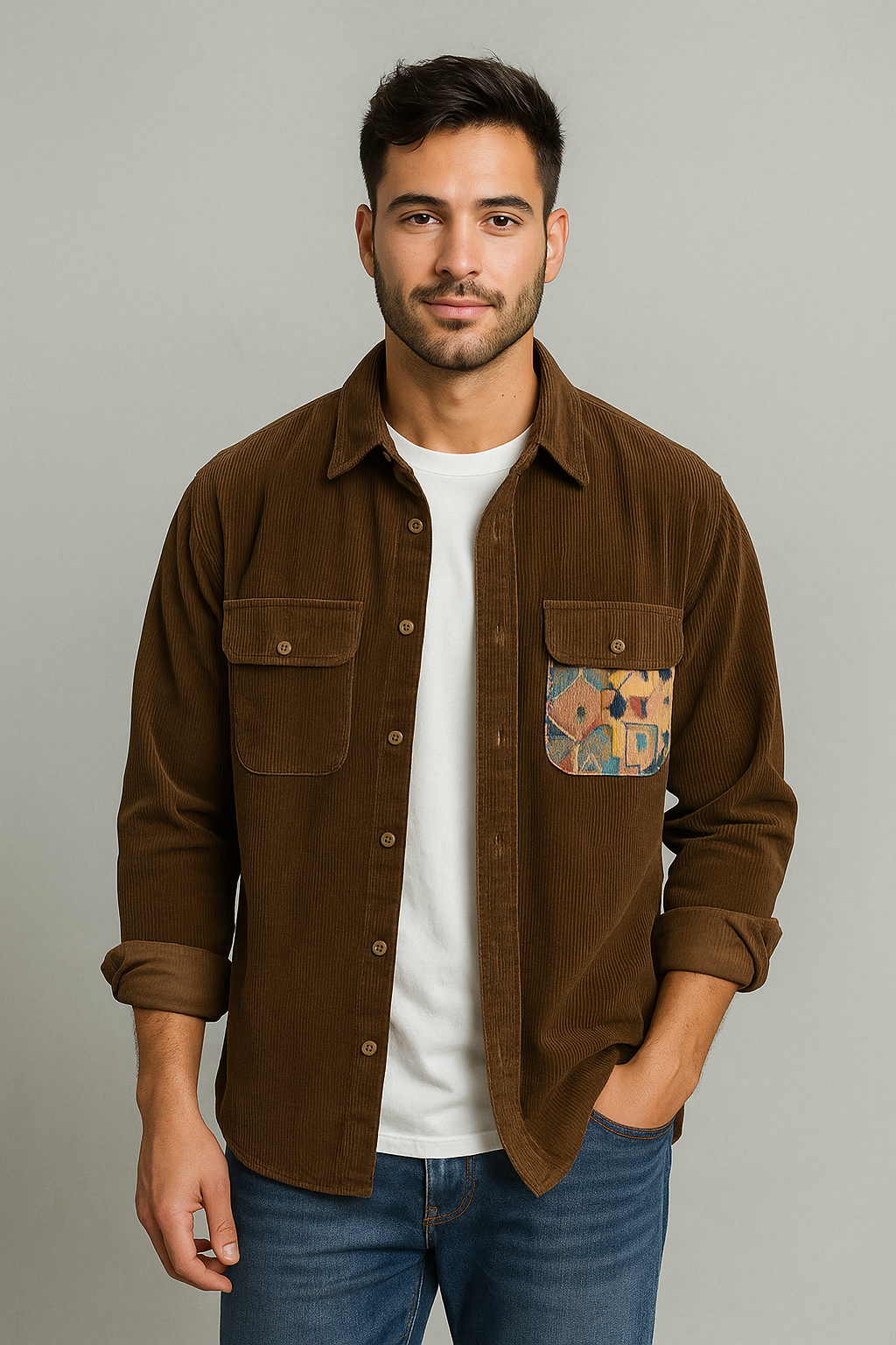 Camisa Casual Aveludada Sartong Saint Tropez®