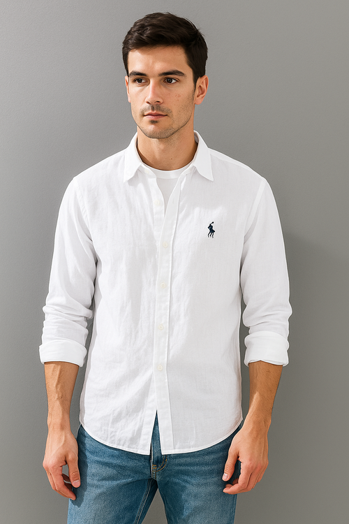 Camisa Social Linho Vintage Slim Premium Alfaiataria Refinada Verão Sartong Tropea®