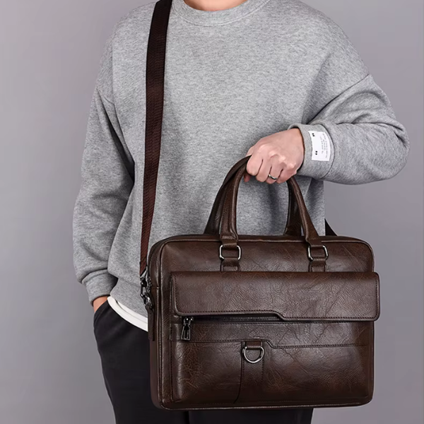 Pasta Em Couro Rachado Premium Executiva Luxo Sartong Kruje®