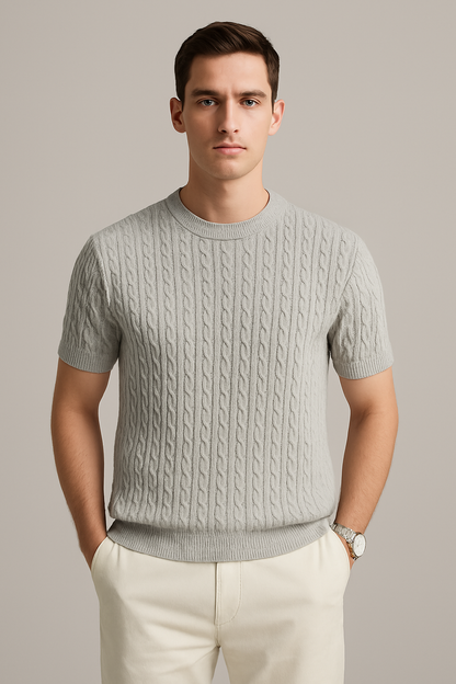 Camiseta Tricot Premium Italiano Elegante Algodão Elastano Comfort Máximo Sartong Alberobello®