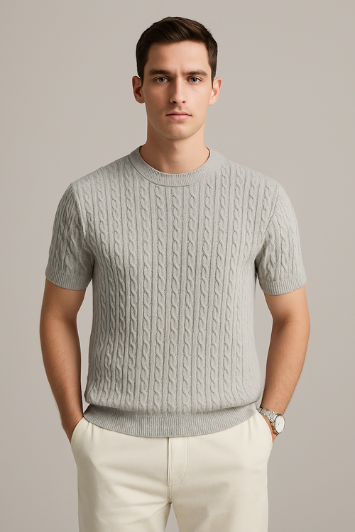 Camiseta Tricot Premium Italiano Elegante Algodão Elastano Comfort Máximo Sartong Alberobello®