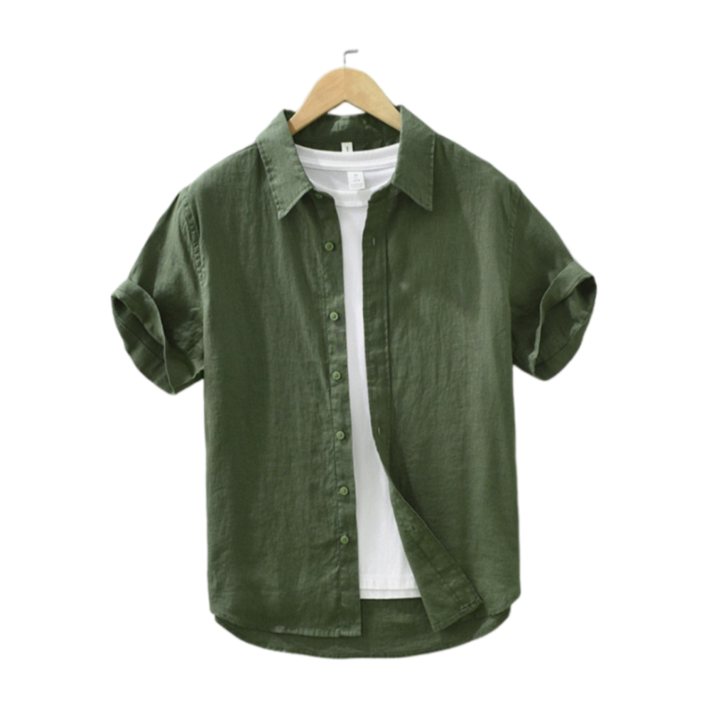 Camisa Social de Linho Premium Ultra Fino com Caimento Casual Solto Sartong Olbia®