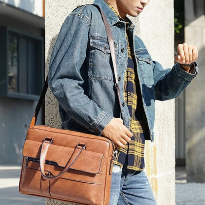 Pasta Em Couro Rachado Premium Executiva Luxo Sartong Kruje®