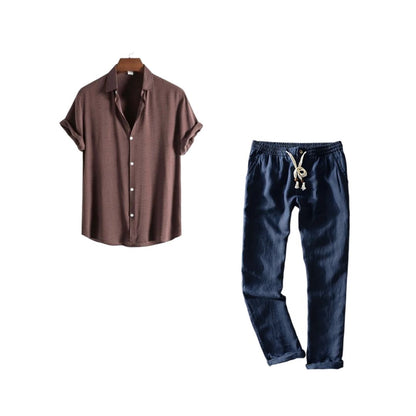 Conjunto Camisa Social Clássica Elegante Linho Premium Sartong Angeles®