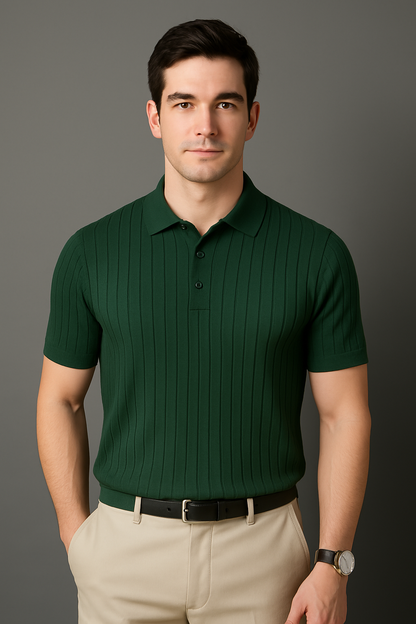 Camisa Polo Clássica Tricot Luxo Slim Justo Sartong San Madeira®