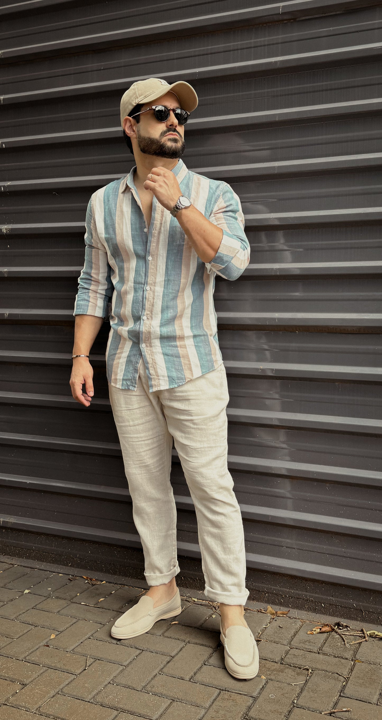 Calça Linho Italiano Ultra Premium Formato Slim Elegante Masculina Sartong Liverpool®