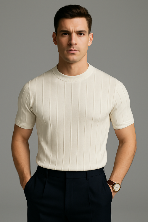 Camiseta Tricot Luxo Atemporal Majestoso Conforto Supremo Exclusivo Sartong Otranto®