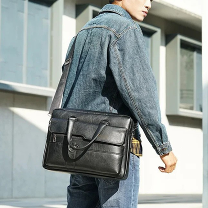 Pasta Em Couro Rachado Premium Executiva Luxo Sartong Kruje®