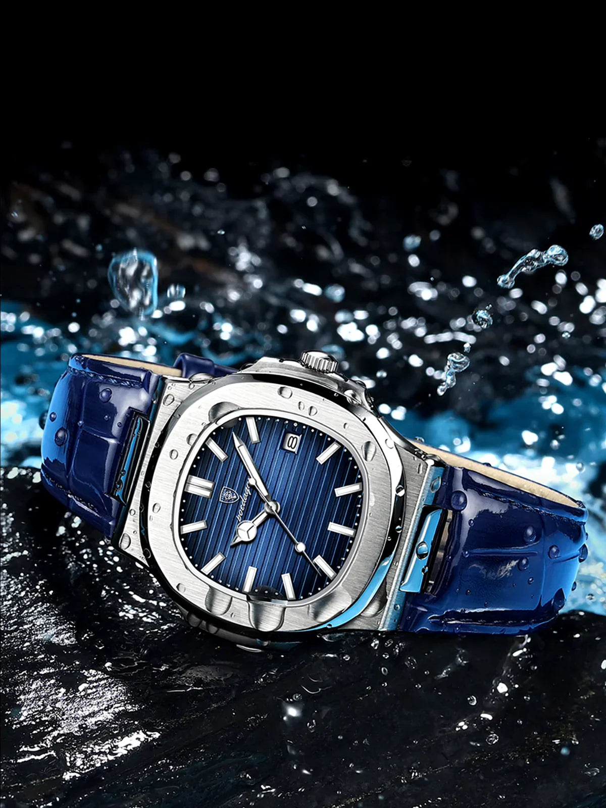 Relógio Masculino Inox Premium Pulseira Couro Rachado Ouro Premium Sartong Bagni®