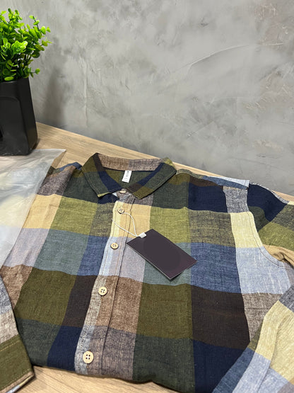 Camisa Xadrez Linho Slim Sartong Zermatt®