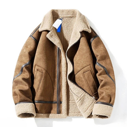 Jaqueta Casual Luxo Refinado Artesanal Couro Lã Premium Italiano Exclusivo Sartong Bruges®