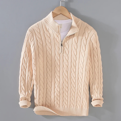 Suéter Masculino Premium Clássico Italiano de Malha Fina Leve e Elegante Sartong Kandersteg®