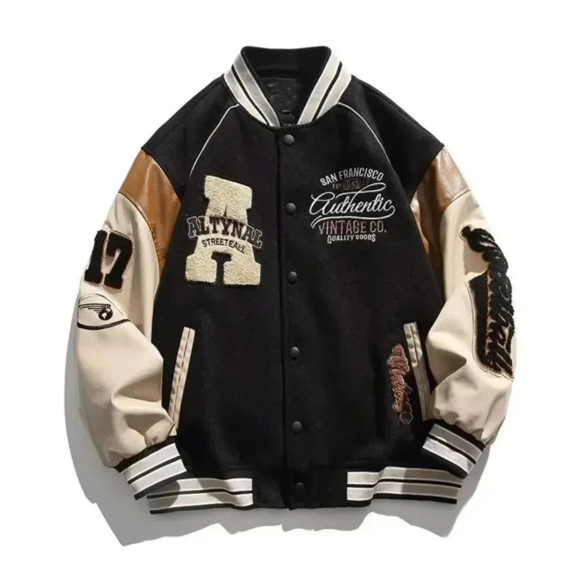 Jaqueta Casual Poliéster Premium Luxuoso Couro Ecológico Forrado Aveludado Sartong Capri®