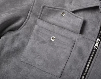 Jaqueta Camurça Premium Masculina Refinada Estilo Vintage Atemporal Sartong Savonlinna®