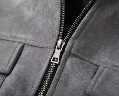 Jaqueta Camurça Premium Masculina Refinada Estilo Vintage Atemporal Sartong Savonlinna®