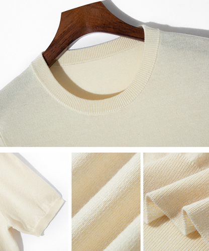 Camiseta Tricot Premium Luxo Algodão Elastano Sartong Myrdal®