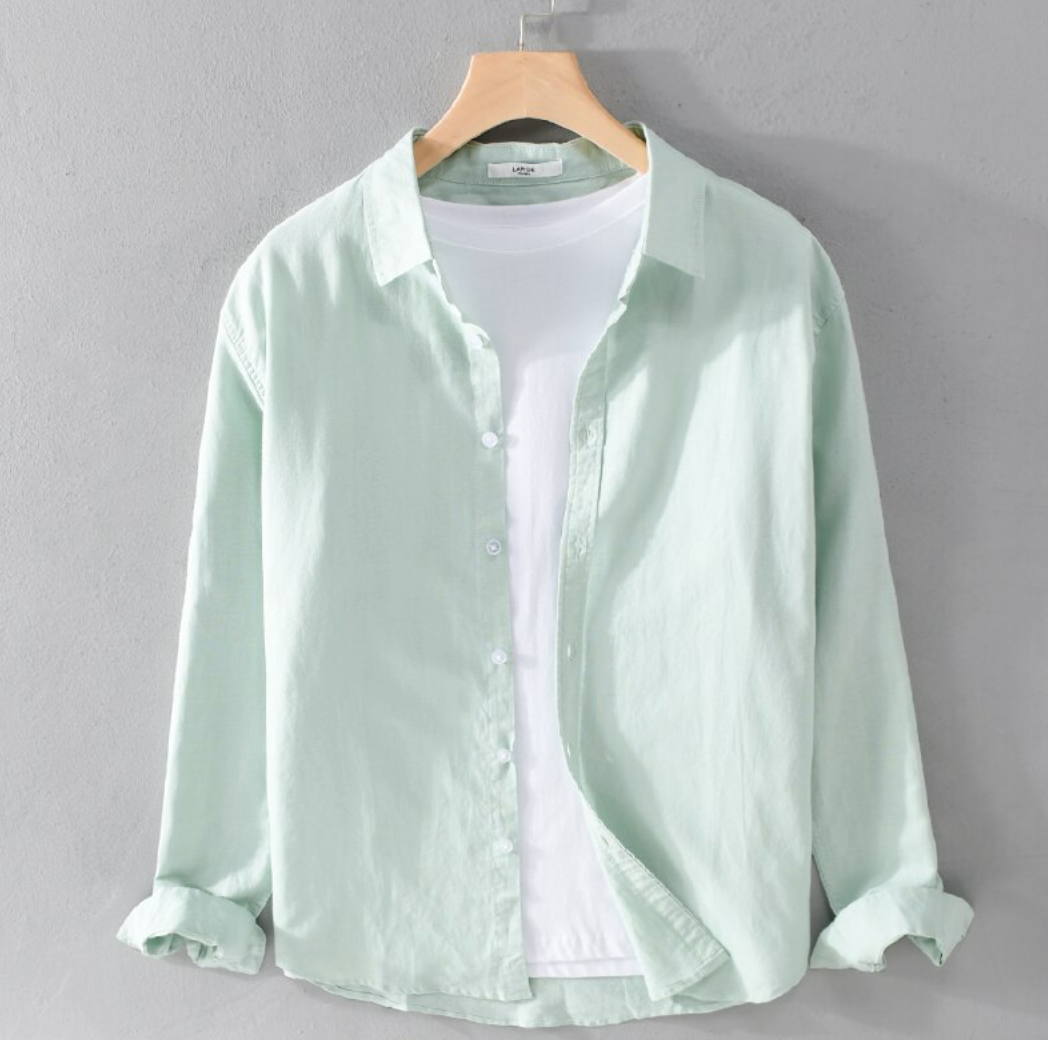 Camisa Social Slim Linho Puro Clássica Alfaiataria Refinada Acabamento Premium Sartong Marselha®