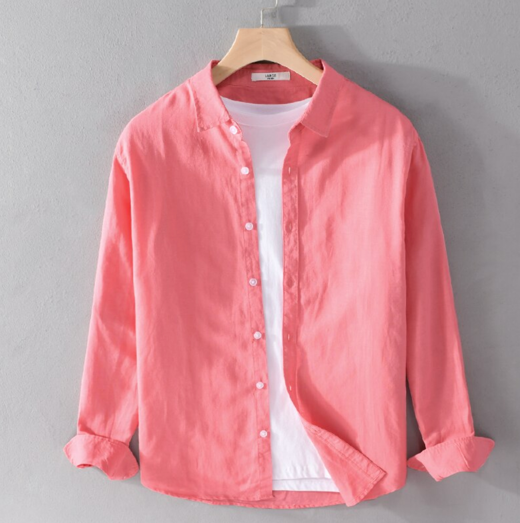 Camisa Social Slim Linho Puro Clássica Alfaiataria Refinada Acabamento Premium Sartong Marselha®