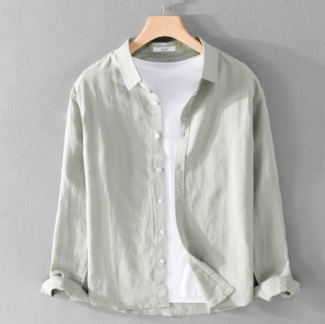 Camisa Social Slim Linho Puro Clássica Alfaiataria Refinada Acabamento Premium Sartong Marselha®