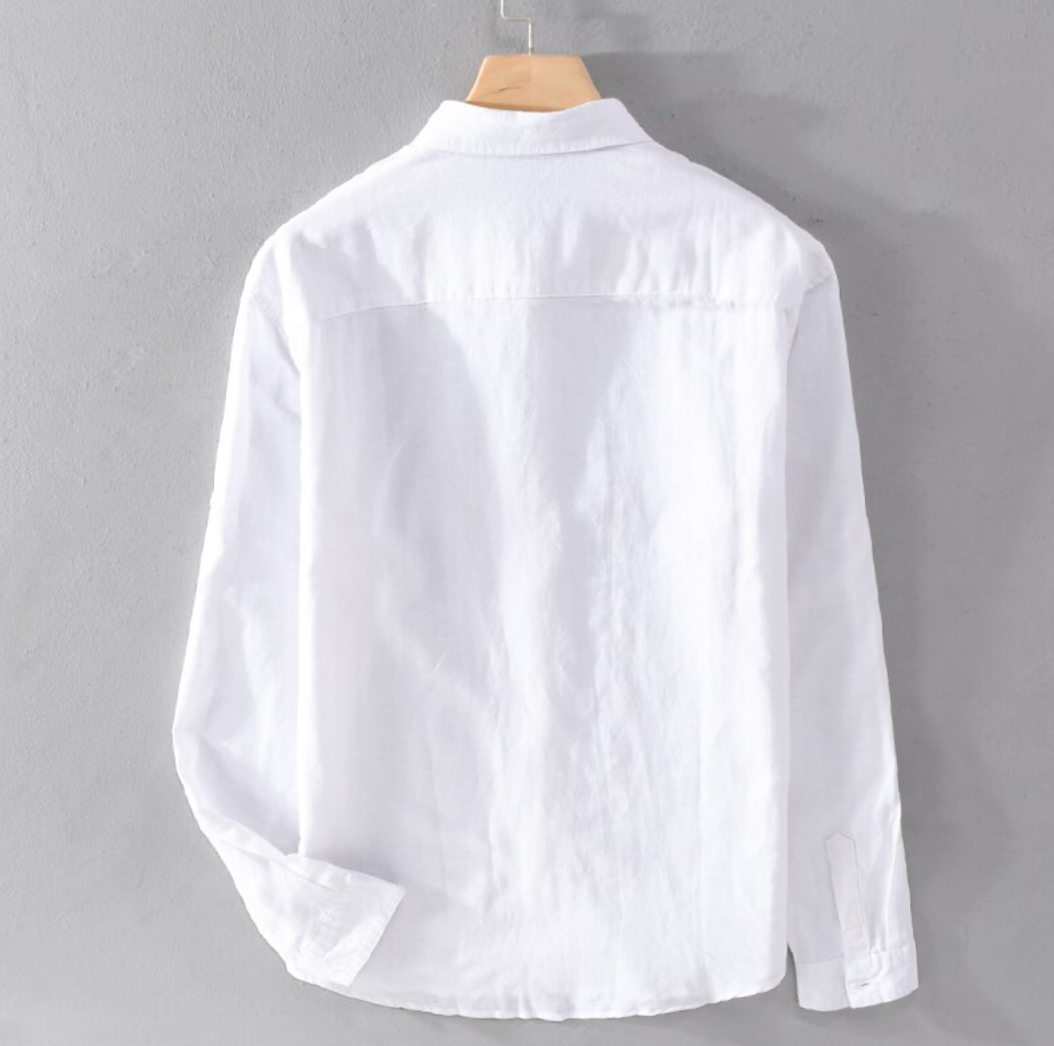 Camisa Social Slim Linho Puro Clássica Alfaiataria Refinada Acabamento Premium Sartong Marselha®