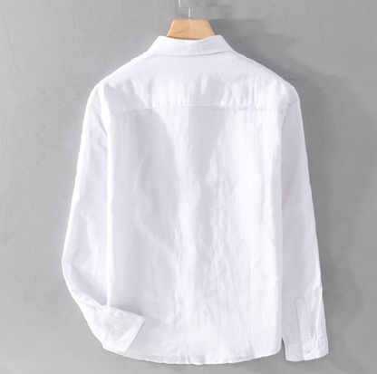 Camisa Social Slim Linho Puro Clássica Alfaiataria Refinada Acabamento Premium Sartong Marselha®