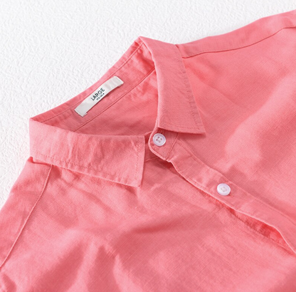 Camisa Social Slim Linho Puro Clássica Alfaiataria Refinada Acabamento Premium Sartong Marselha®