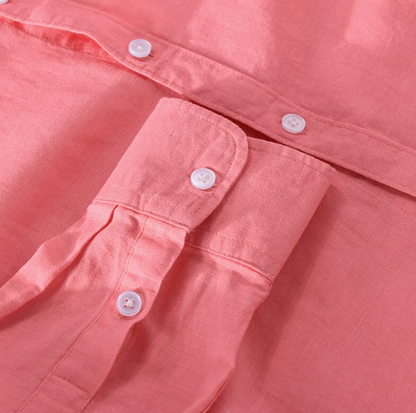 Camisa Social Slim Linho Puro Clássica Alfaiataria Refinada Acabamento Premium Sartong Marselha®