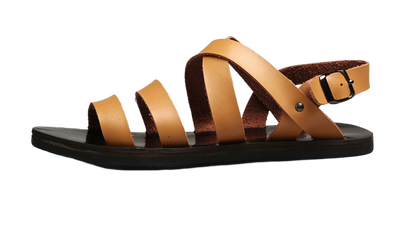 Sandália Em Couro Premium Luxuosa Para Uso Diário Masculina Casual Sartong Tuscania®