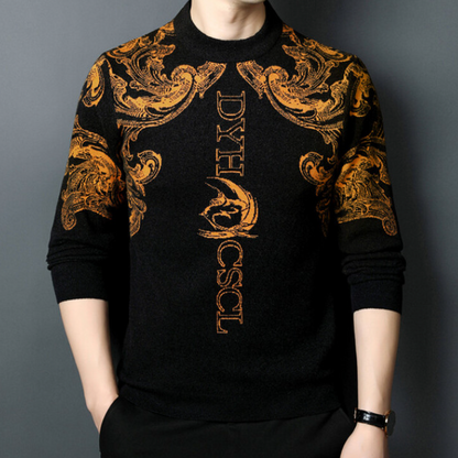 Suéter Masculino Clássico Tricô Premium Artesanal Autêntico Elegante Atemporal de Luxo Sartong Spiez®