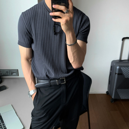 Camiseta Tricot Premium Atemporal Luxuoso Clássica Masculina Sartong Lillehammer®