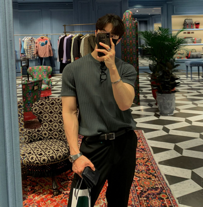 Camiseta Tricot Premium Atemporal Luxuoso Clássica Masculina Sartong Lillehammer®